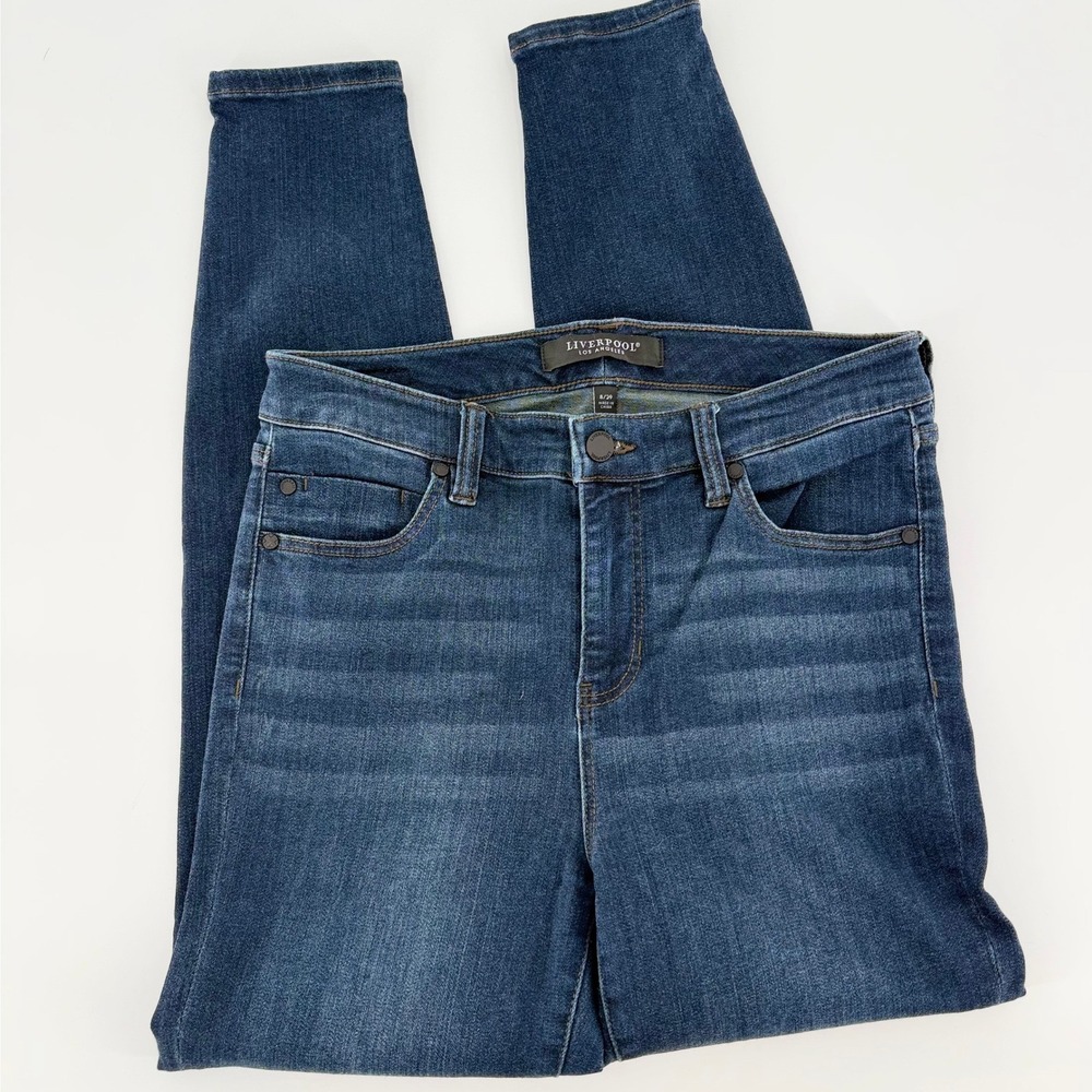 LIVERPOOL LOS ANGELES Abby Skinny Jeans Dark Wash High Rise Denim Size 8 29